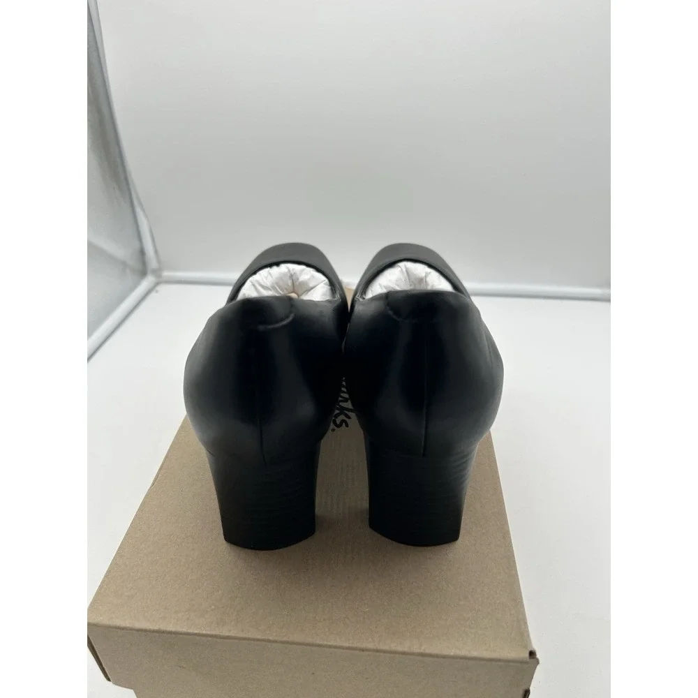 New‎ Clarks Collection Kyndall Iris Leather Pumps Heeled Black Foam Size 11M